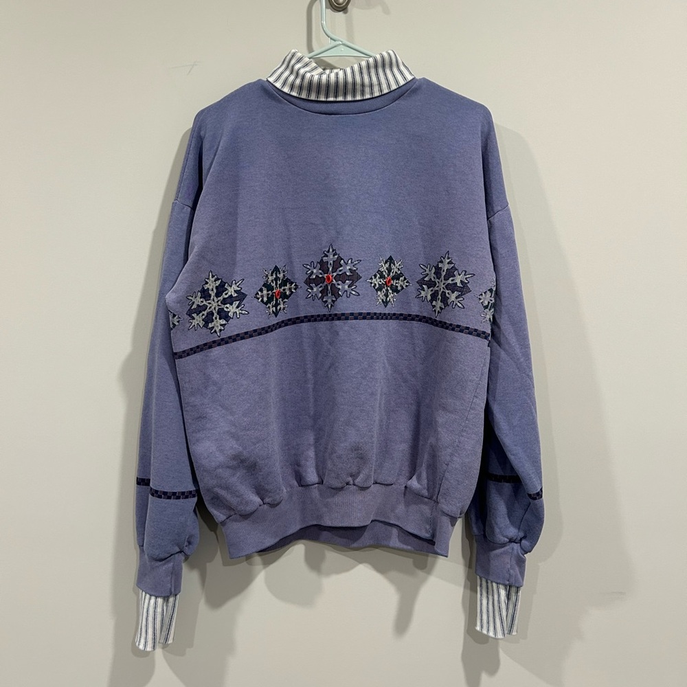 Women's Purple Snowflake Sweater